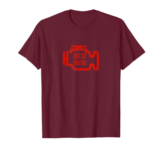 Check Engine Light T Shirt Distressed Look
