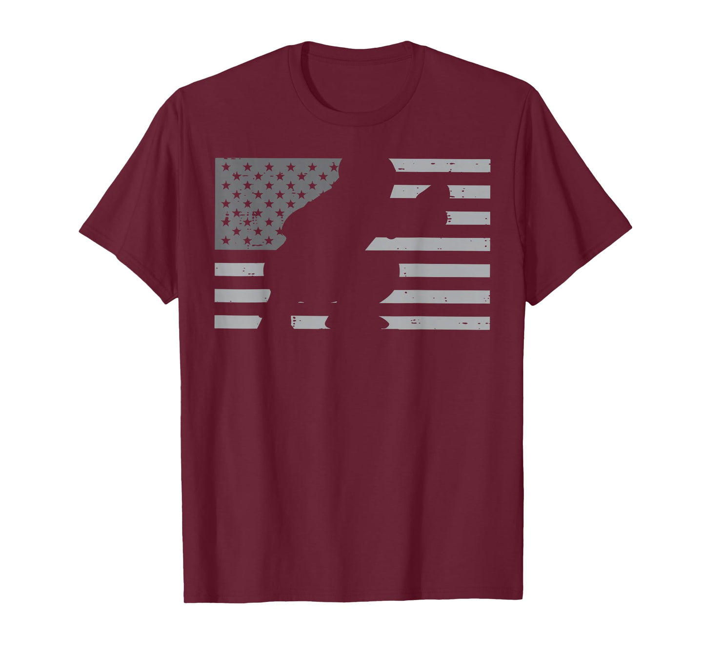 Baseball Catcher American Flag USA Patriotic Men Boys T-Shirt