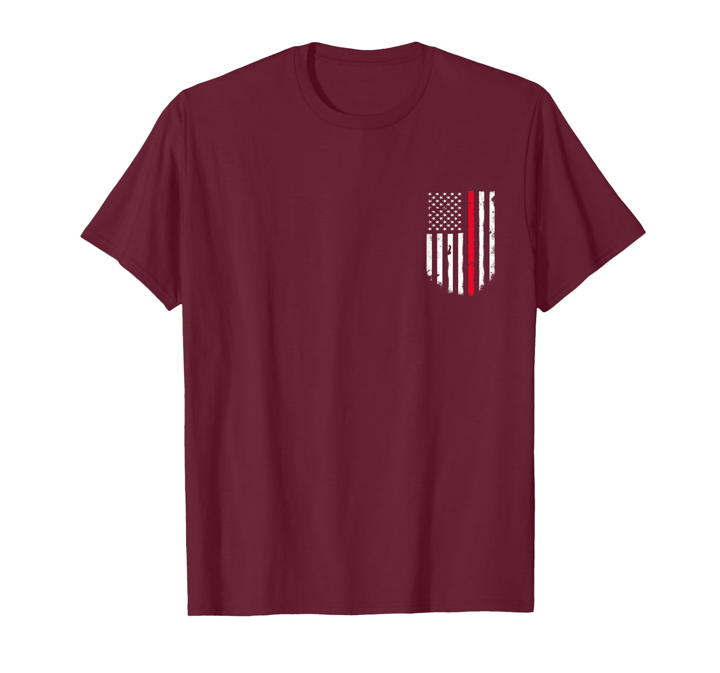 Thin Red Line American USA Flag Fireman Support Firefighter T-Shirt