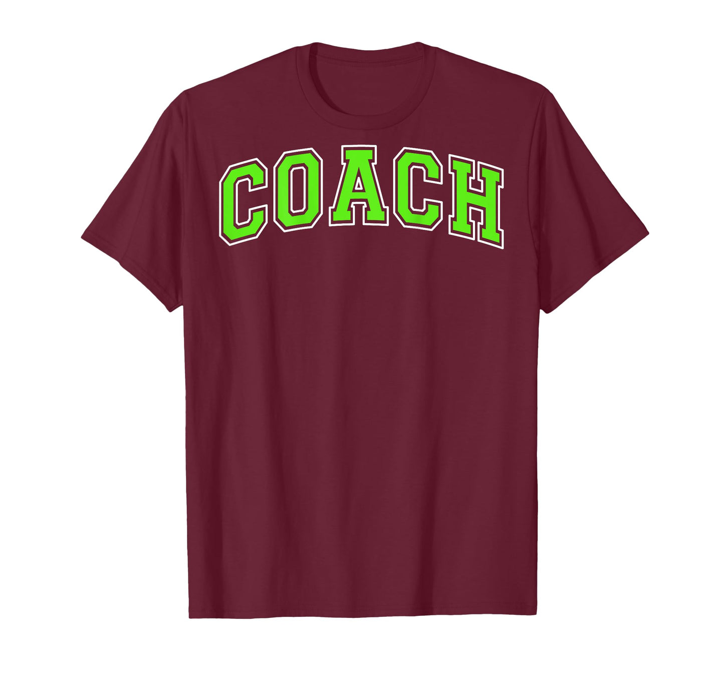 Coach Sports Trainer Vintage Lime Green White on The Back T-Shirt