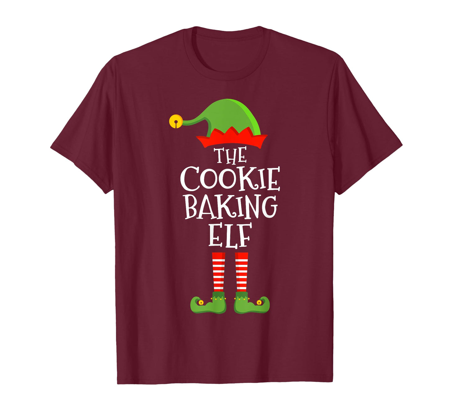 Cookie baking elf funny christmas matching family pajama T-Shirt