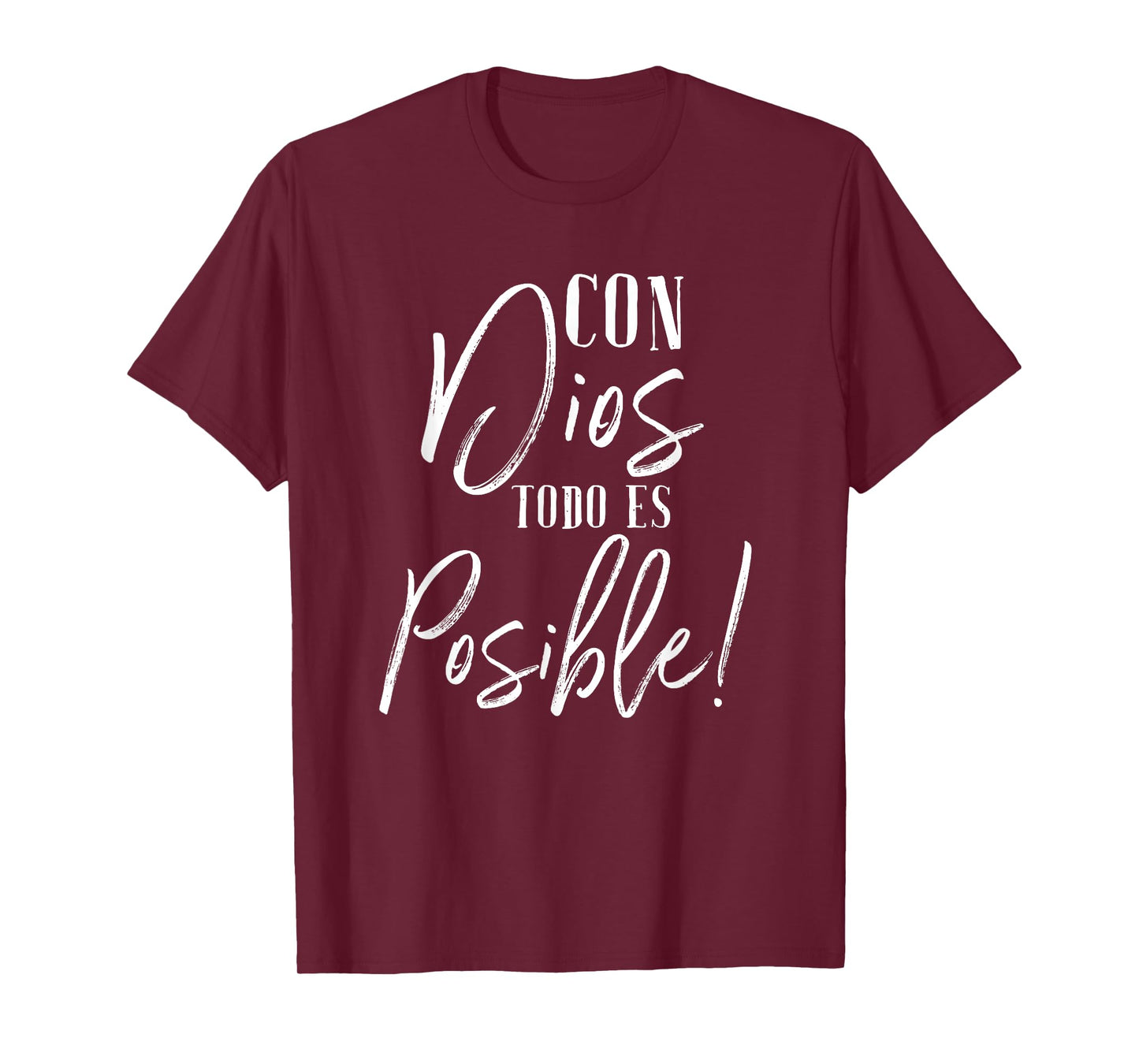 Con Dios Todo Es Posible Shirt Christian Spanish Espanol T-Shirt