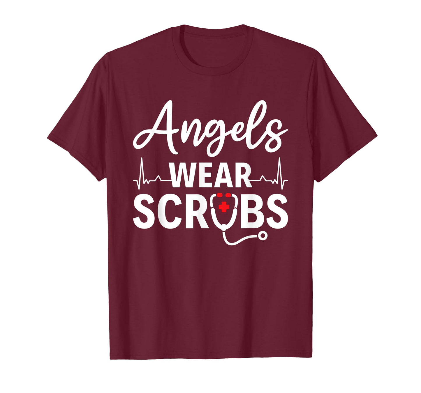 Angels Wear Scrubs Homecare Nurse T-Shirt