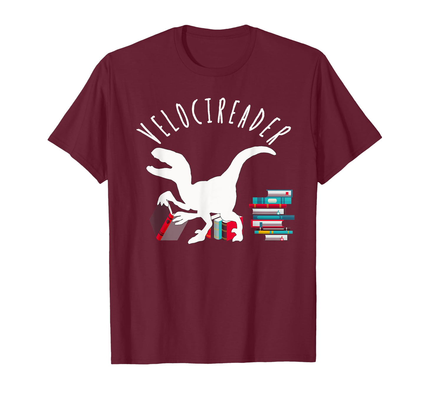 Velocireader Awesome Dinosaur Velociraptor Back To School T-Shirt
