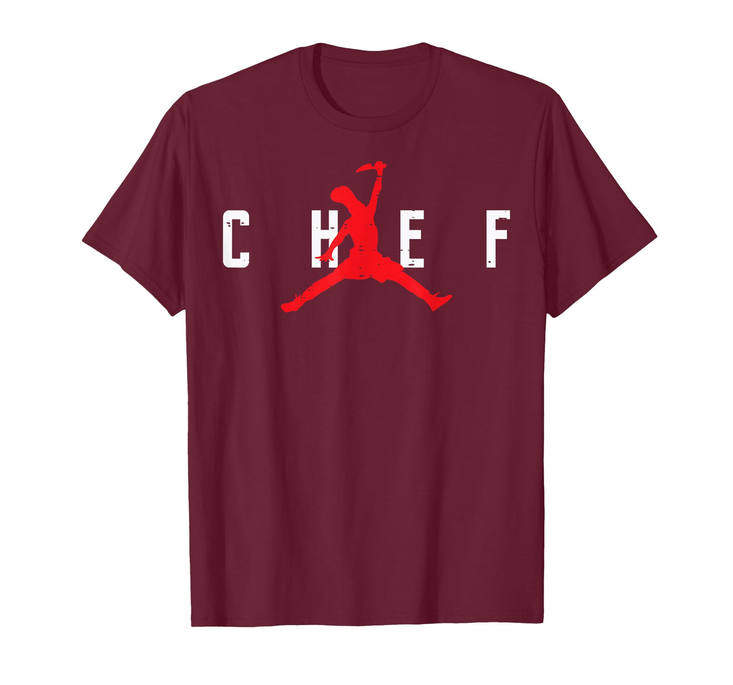 Chef Basketball Dunk Silhouette Funny Culinary Men Women T-Shirt