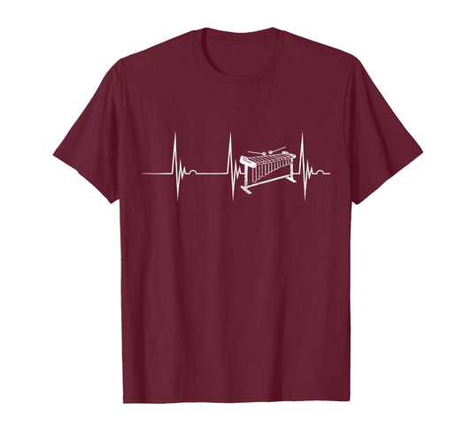 Marimba Heartbeat EKG Pulse Marching Band Instrument T-Shirt