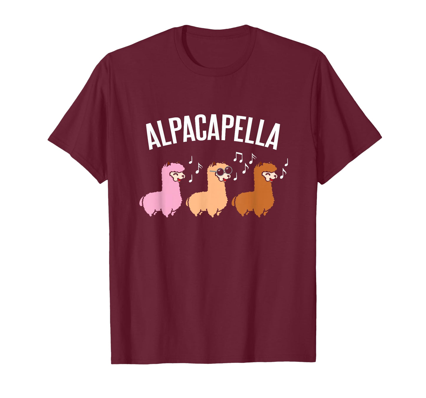 Alpacapella Cute woolly Acapella Alpaca Musician T-Shirt