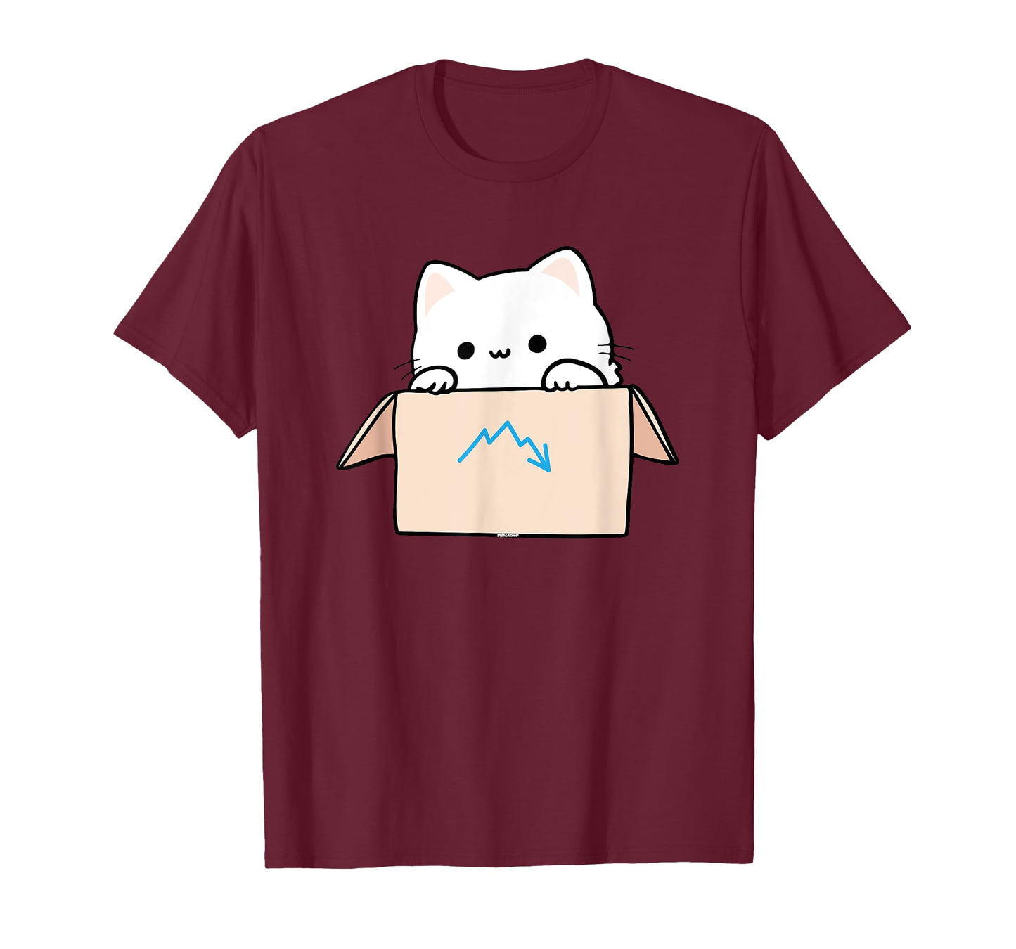 Coworker Pet Swagazon Associate Cute Cat in Cardboard Box Men Women T-Shirt