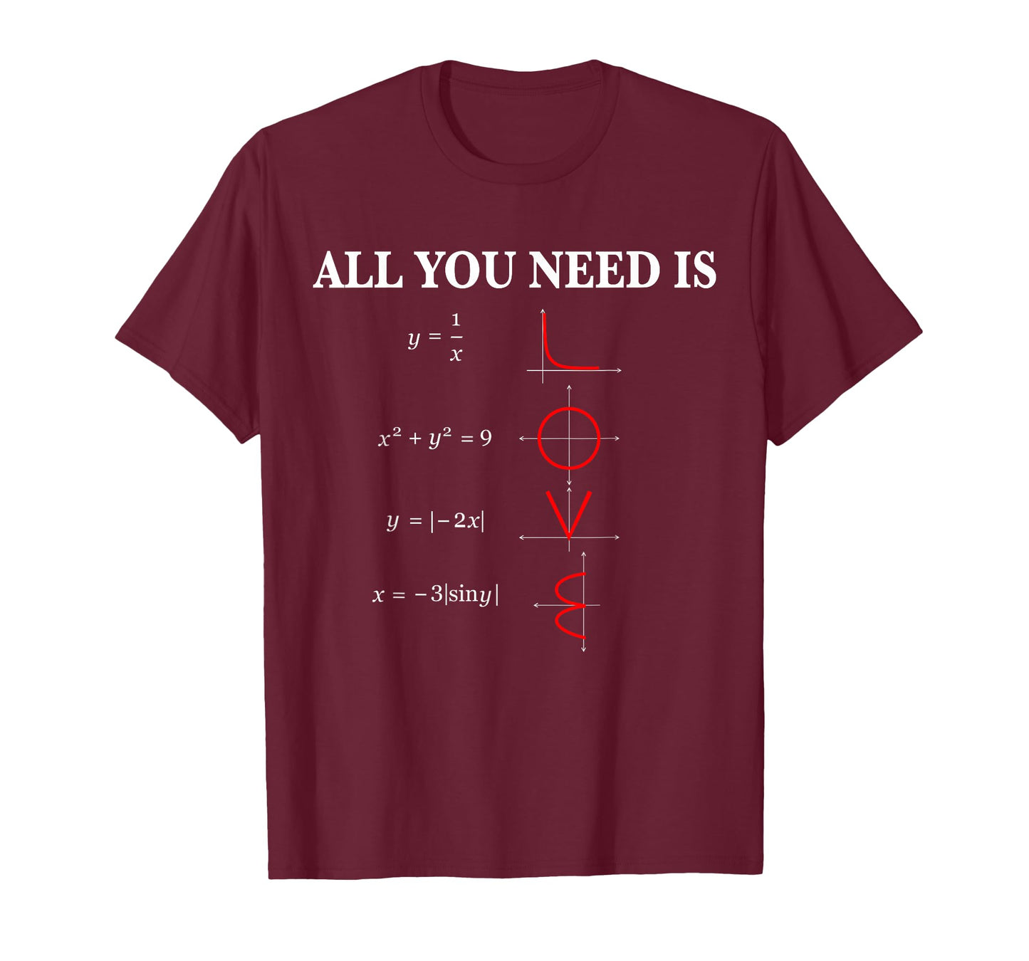 All You Need is Love Math T-Shirt