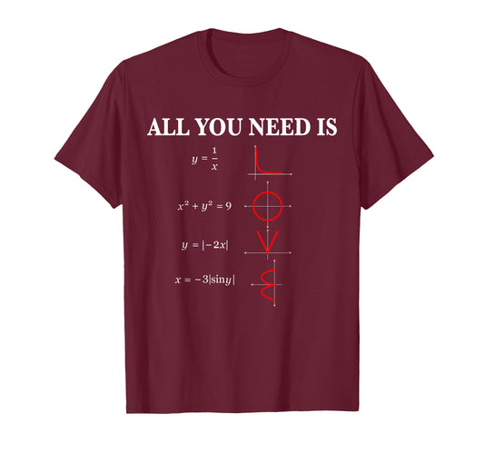 All You Need is Love Math T-Shirt