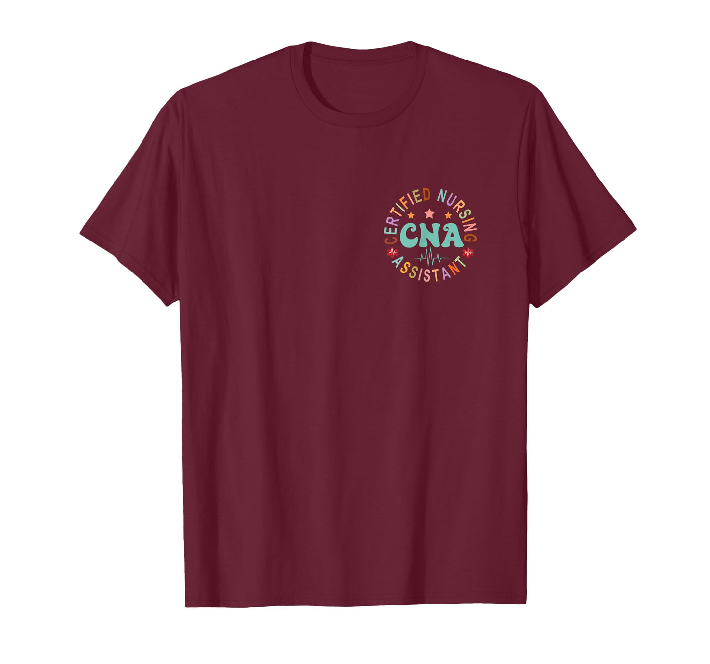 Certified Nurse Assistant Appreciation CNA Apparel Unisex-Adults Black Small Straight Short Sleeve T-Shirt Nursing T-Shirt