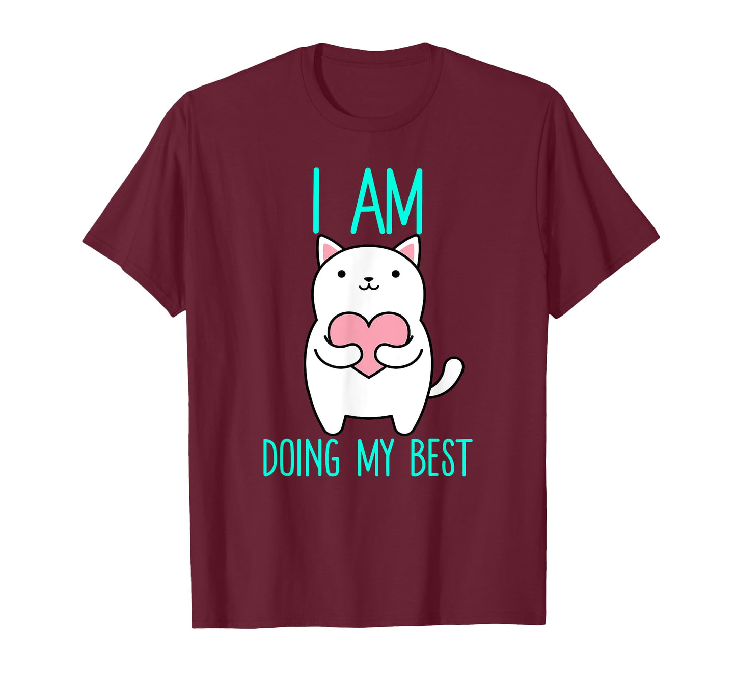 I'm Doing My Best - Cute Kawaii Heart Cat T-Shirt