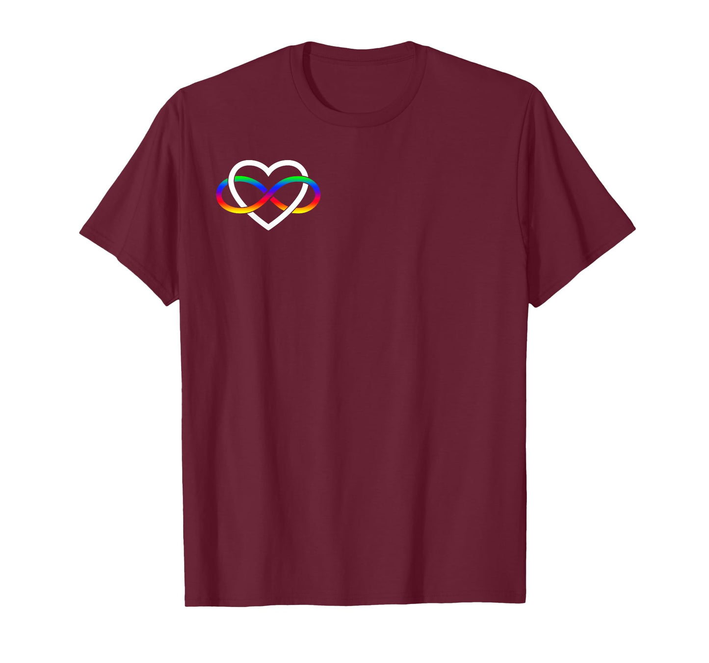 Autism Rainbow Infinity Symbol Autism Infinity Heart Simple T-Shirt