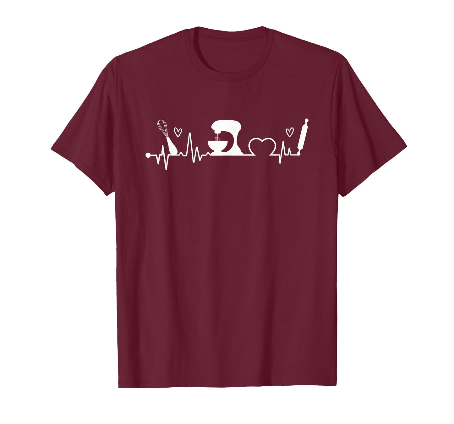 Baking Heartbeat Baker Bakery Owner Pastry Chef T-Shirt