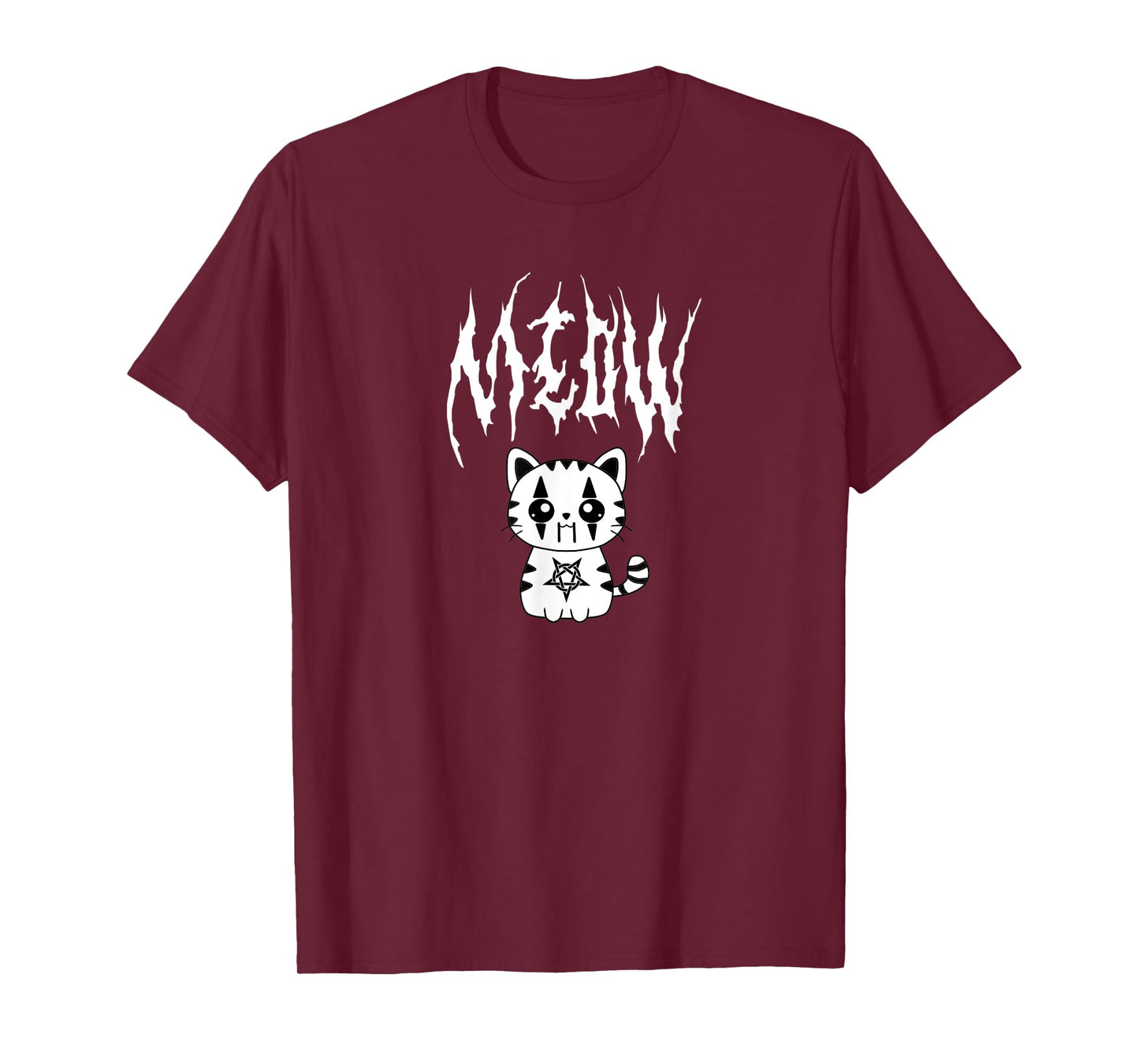 Kawaii Death Metal Meow Cute Anime Black Metal Cat Joke Men Women T-Shirt
