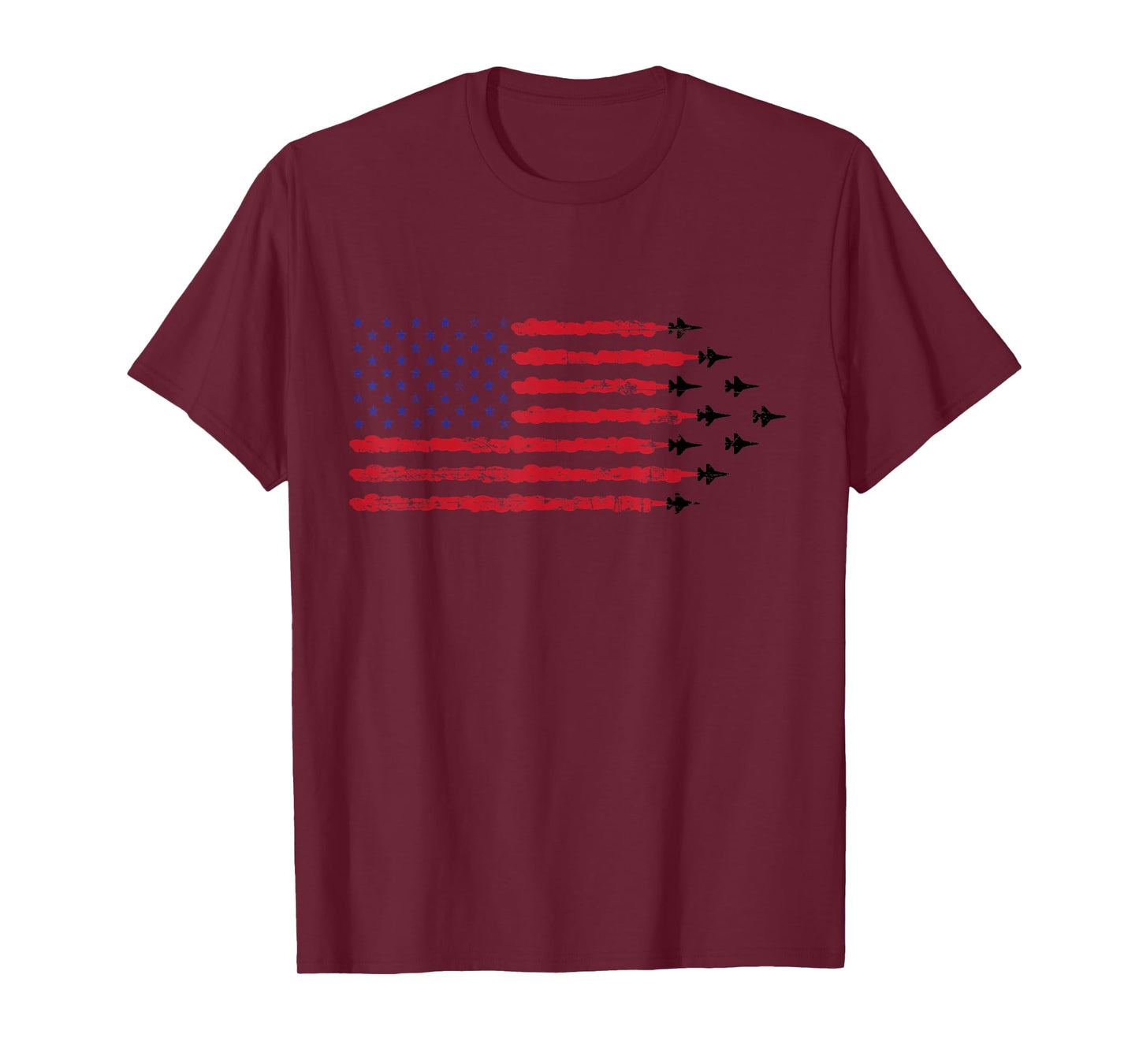 Patriotic vintage American flag F-16 formation t-shirt T-Shirt