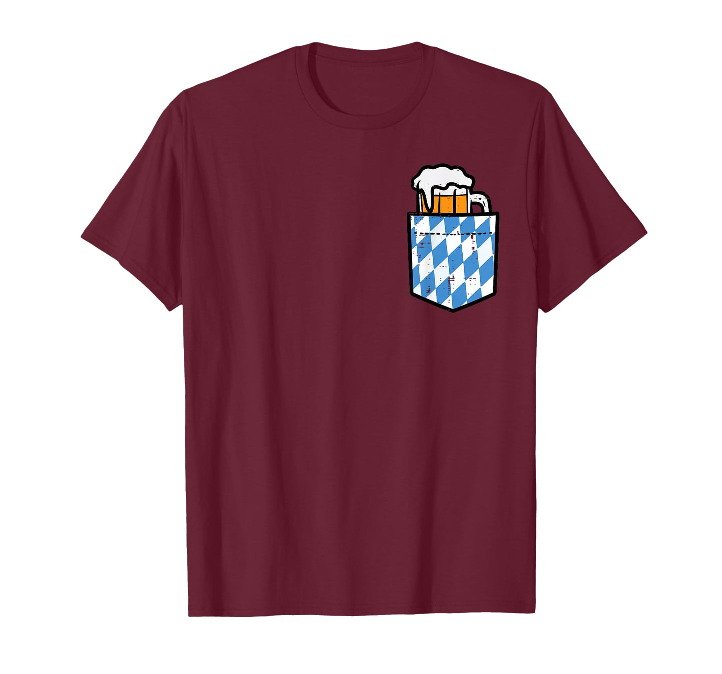 Oktoberfest Bavaria Flag Pocket Fun German Costume Men Women T-Shirt