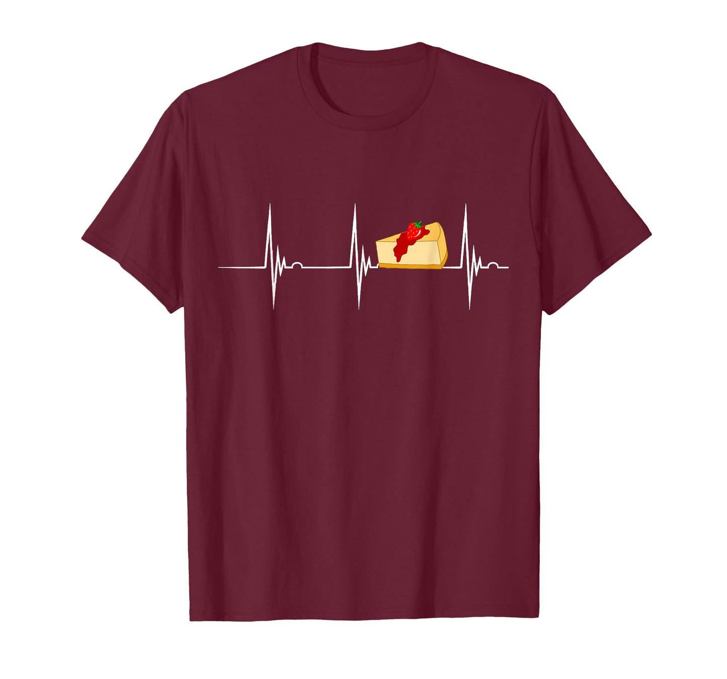 Cheesecake Heartbeat ECG Pulse Cheese Cake Cake T-Shirt