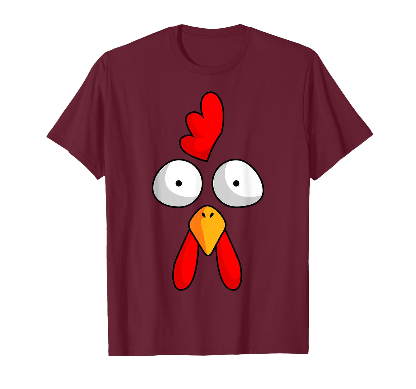 Chicken Face Rooster Halloween Costume Farm Poultry T-Shirt
