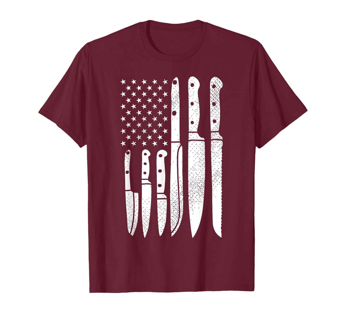 Chef Knives Cooking Utensil Cook Cooking US Flag July 4 T-Shirt