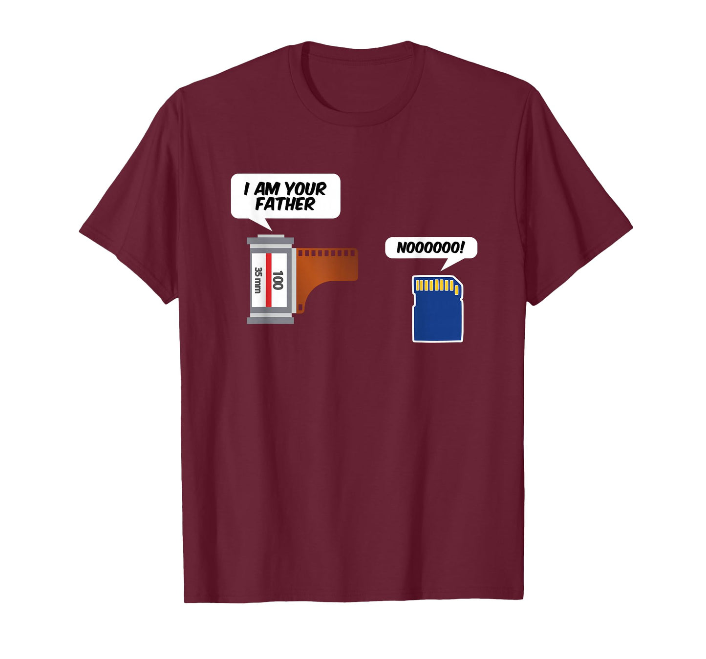 SD Card and Camera Film Funny Photographer t-Shirt T-Shirt