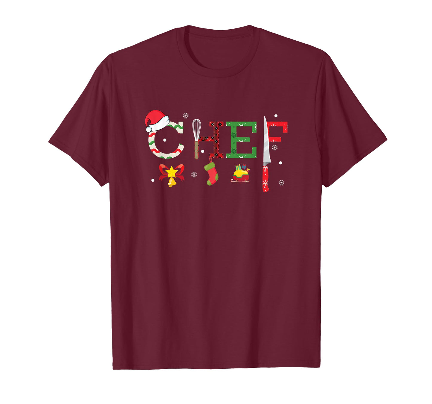 Chef - Funny Xmas Cooking Lover Food Maker Gift Unisex-Adults T-Shirt Black Small Short Sleeve Winter Holiday T-Shirts