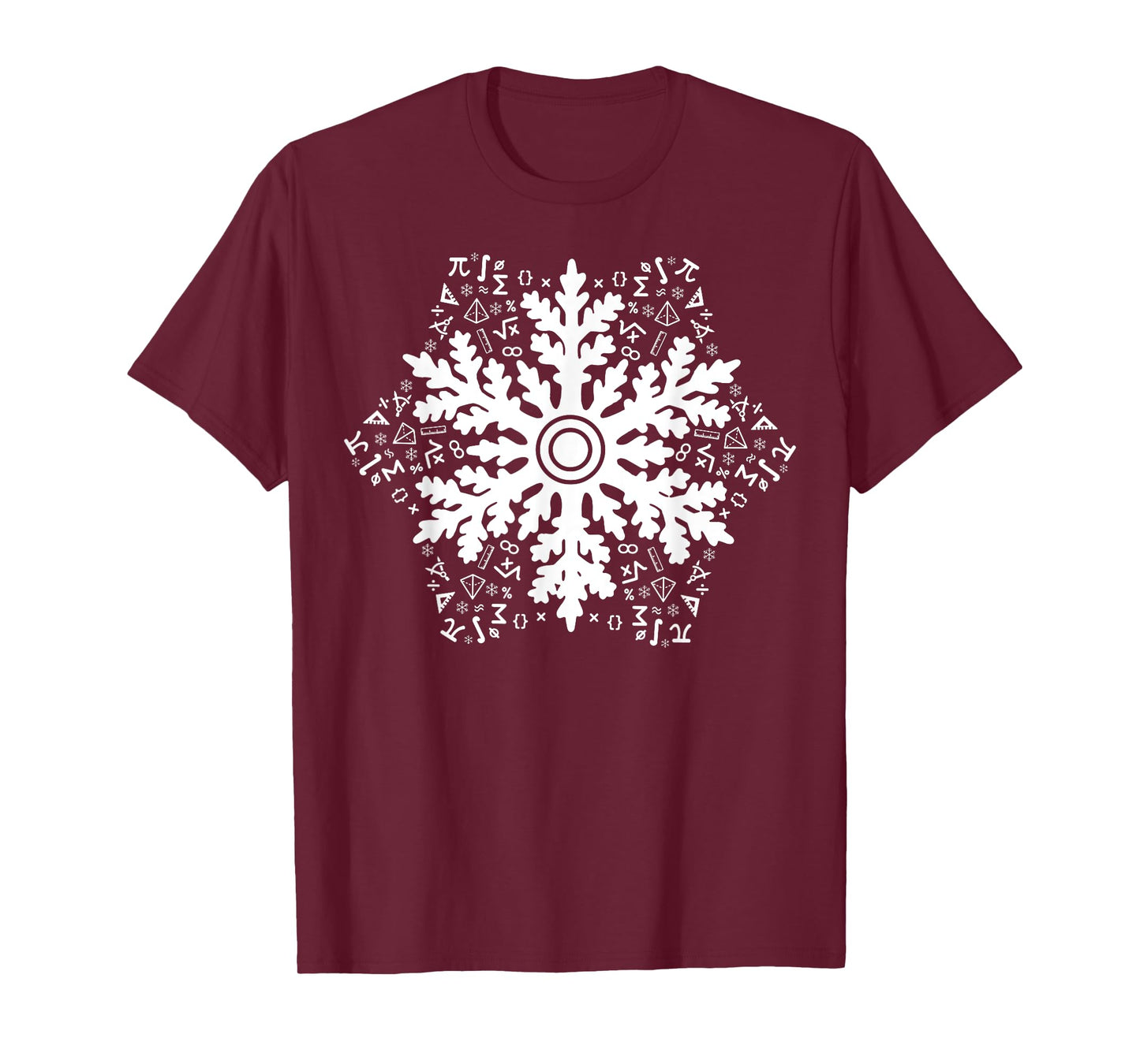 Christmas Mathematics Snowflake Math Teacher Student Pajamas T-Shirt