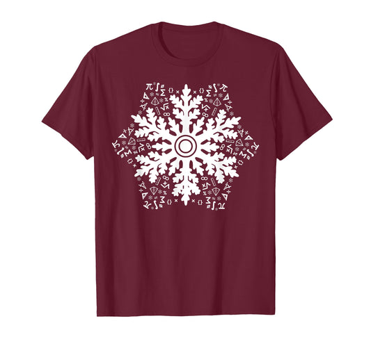 Christmas Mathematics Snowflake Math Teacher Student Pajamas T-Shirt