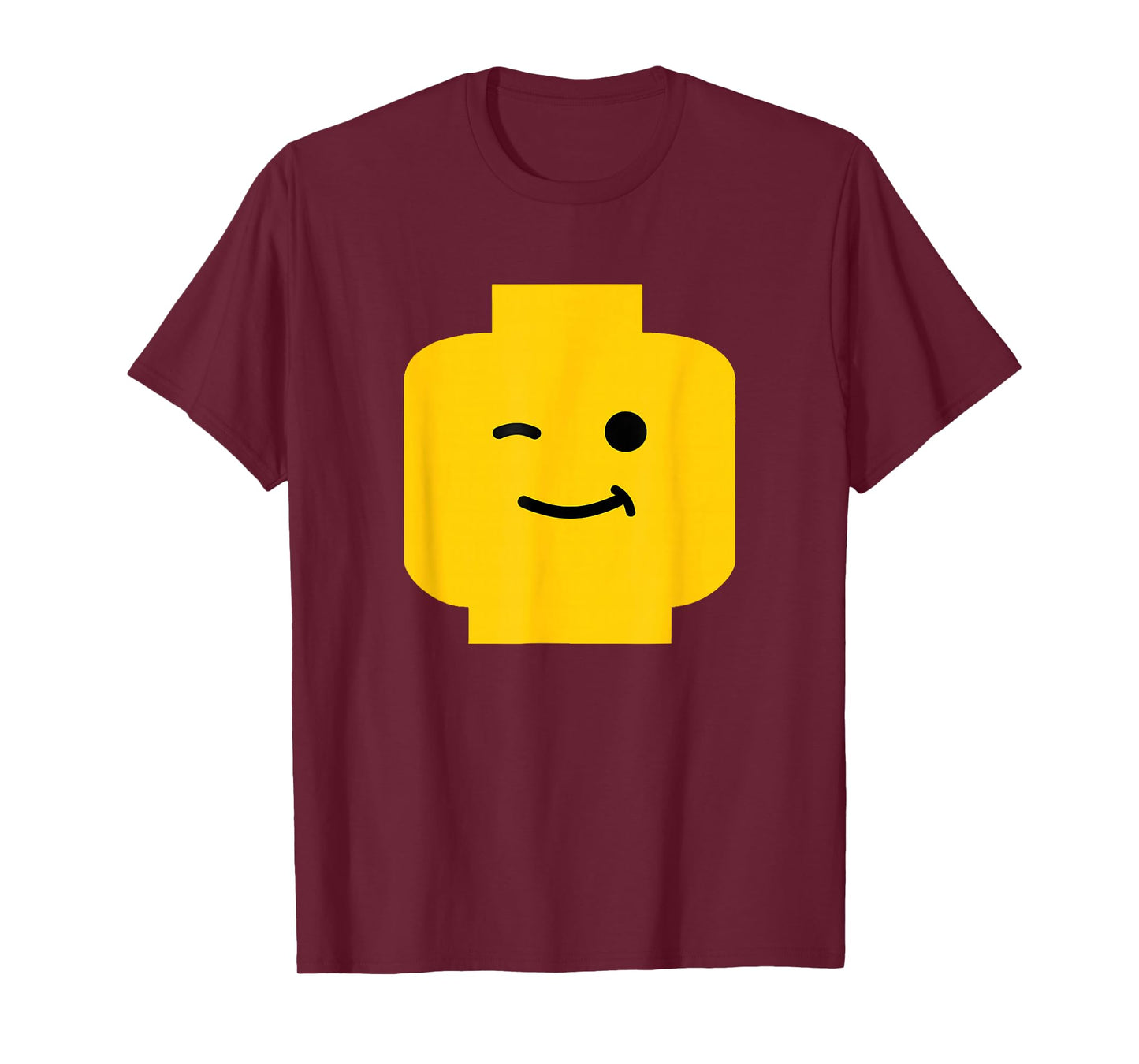 Winking Winky Face Minifig Brick Toy T-Shirt