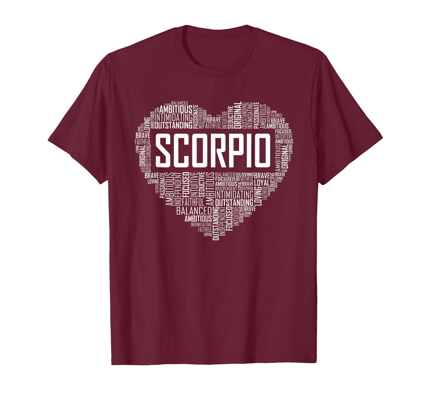 Scorpio Zodiac Traits Horoscope Astrology Sign Gift Heart T-Shirt
