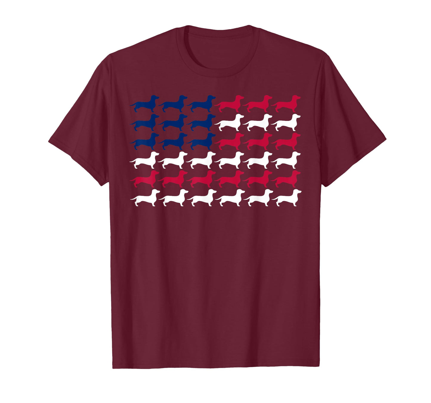 Dachshund American Flag USA Patriotic Dog Lover 4th of July T-Shirt
