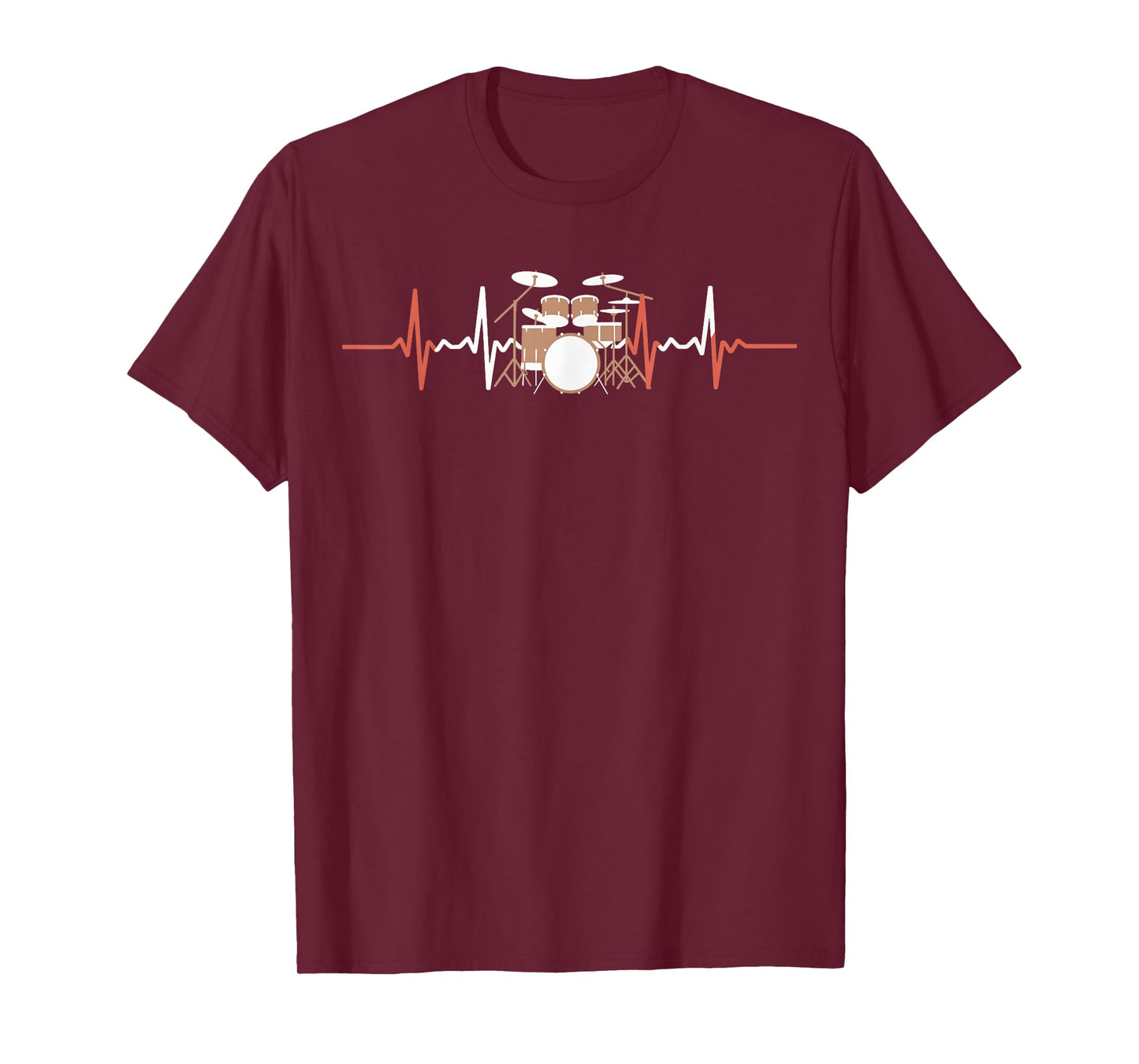 Music Lover Drum Heartbeat Drummer T-Shirt