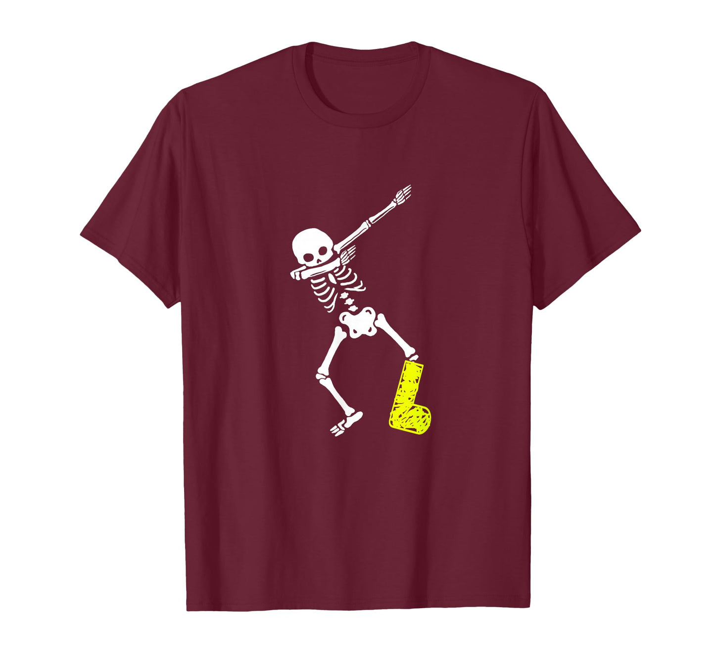 Funny Injury Dabbing Skeleton Broken Leg Kids Adult T-Shirt
