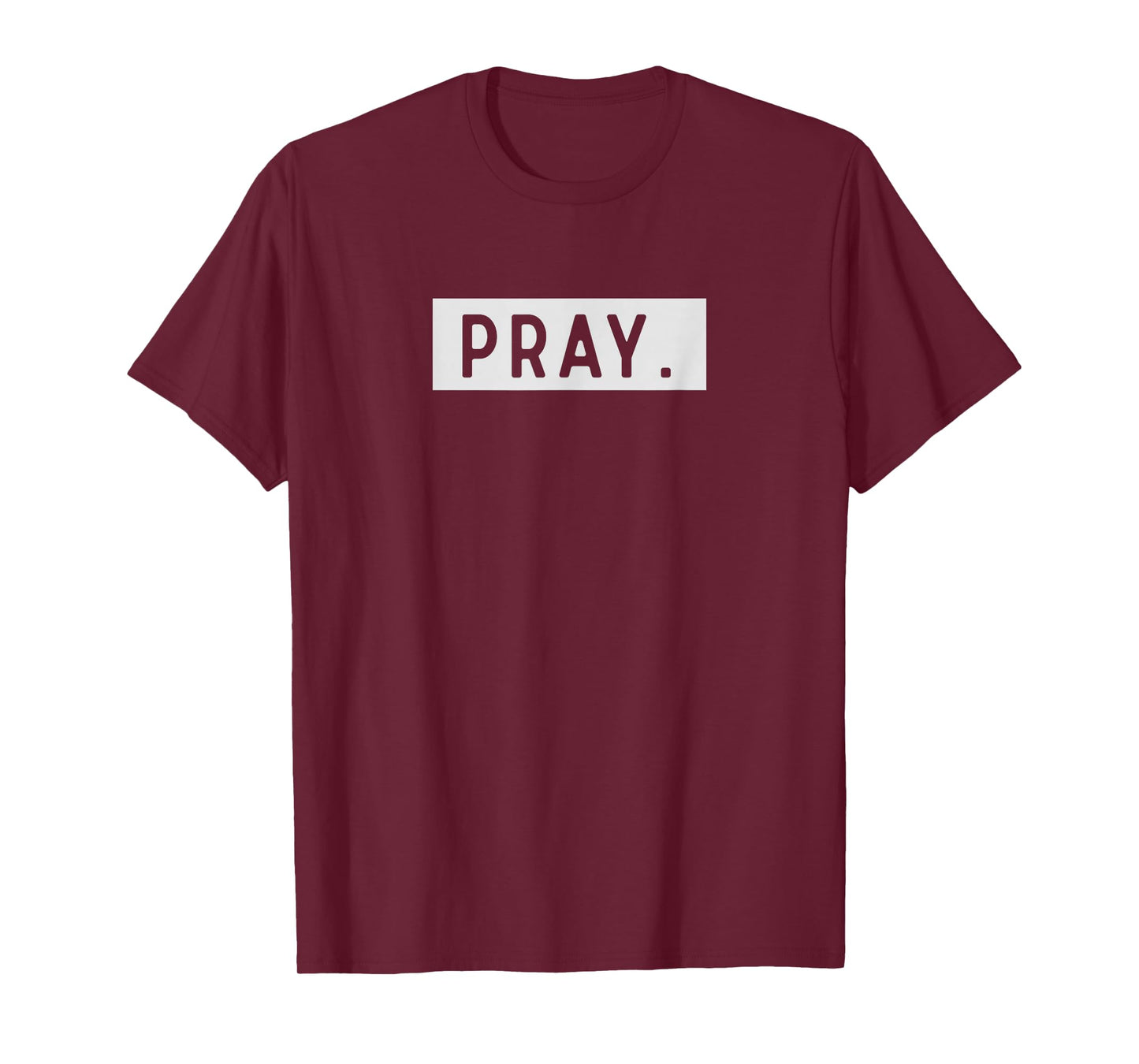 Pray Minimalist Trendy Christian Spiritual Mens Womens T-Shirt