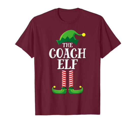 Coach Elf Matching Family Group Christmas Party Pyjamas T-Shirt