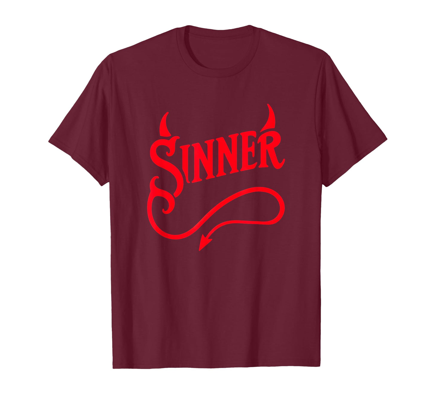 Rock Sinner Devil Horns & Tail - Atheist Pride T-Shirt