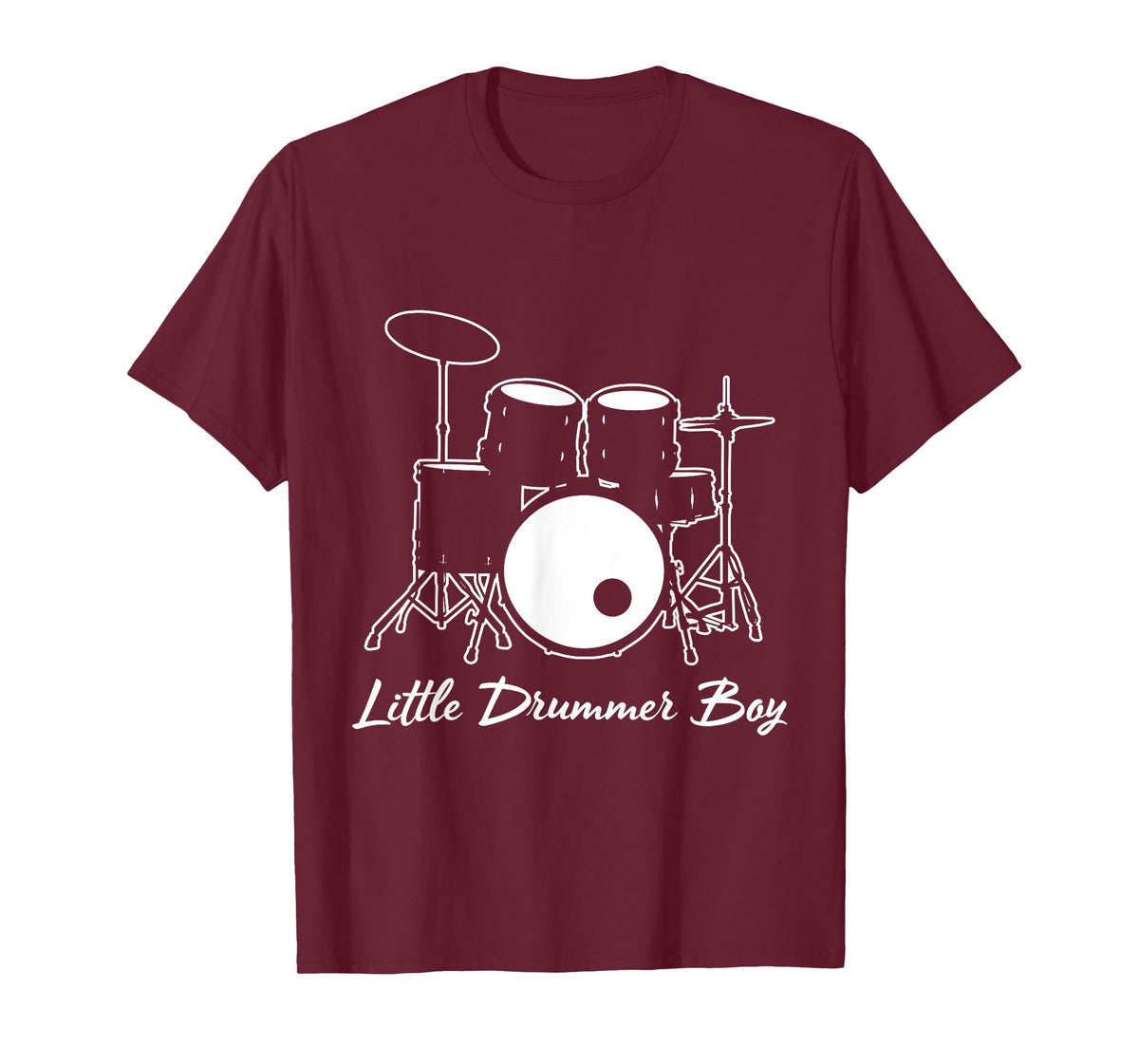 Little Drummer Boy Funny Drummer Drum Set Music Lover T-Shirt