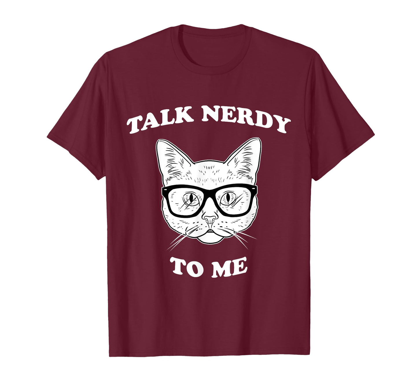 Talk Nerdy to me, nerd cat graphic tee