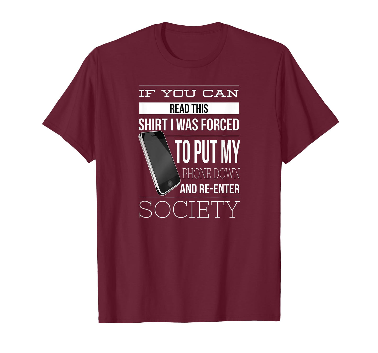 Phone Addiction Funny TShirt Smart Cell Phone Addict Humor T-Shirt