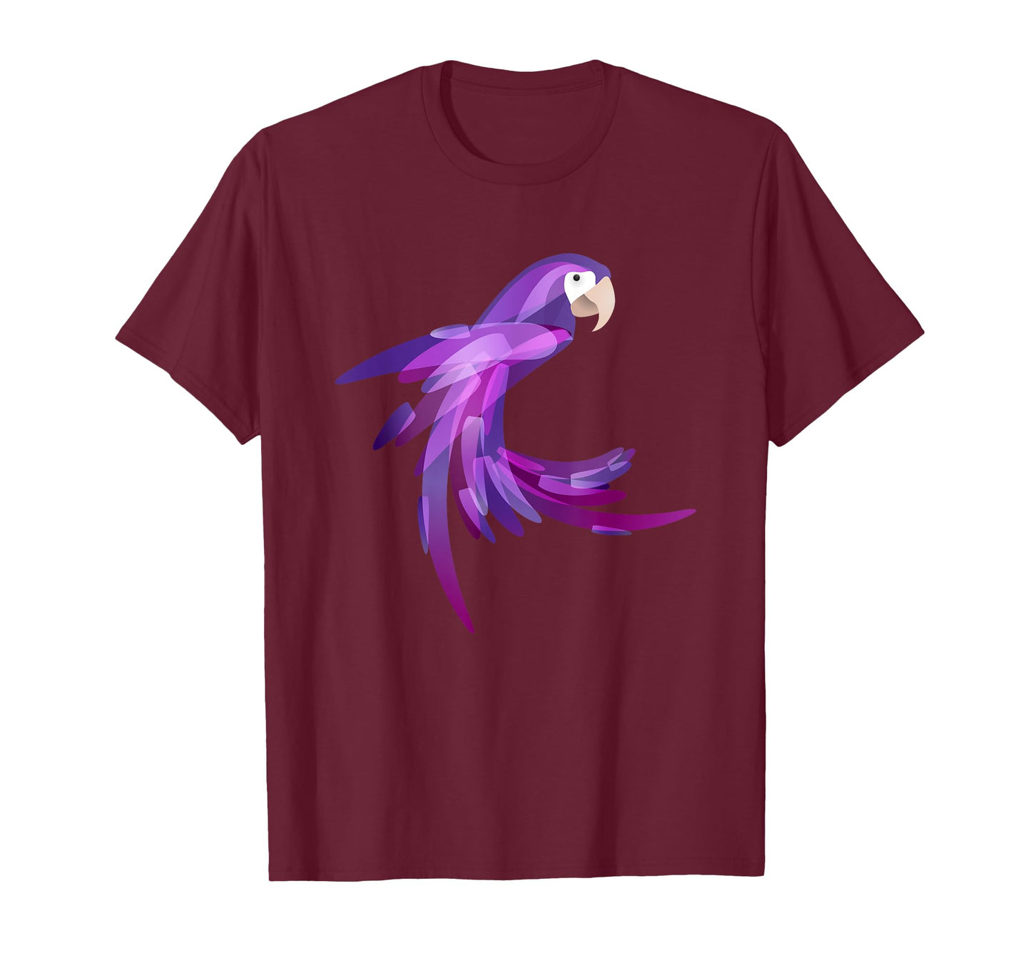 Cool Pretty Purple Parrot Art Bird Lover Gift Macaw T-Shirt