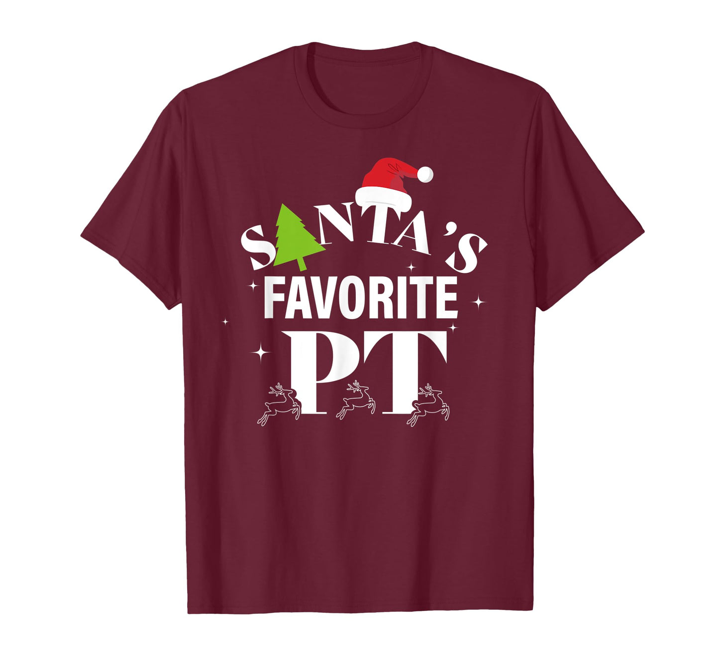 Christmas Physical Therapy Shirts, Santa's Favorite PT T-Shirt
