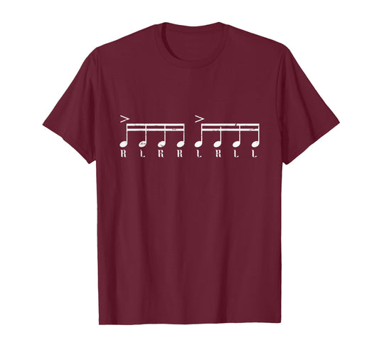 Paradiddle Musical Note Drum Gift Percussionist Drummer T-Shirt