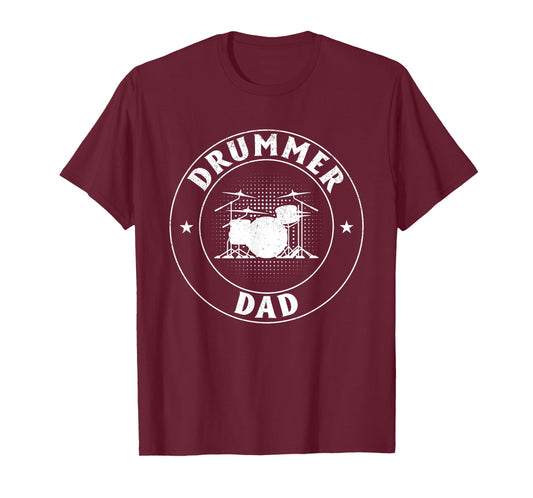 Drummer Dad Drums Family Drummer Instrument Cool Drummer Dad T-Shirt