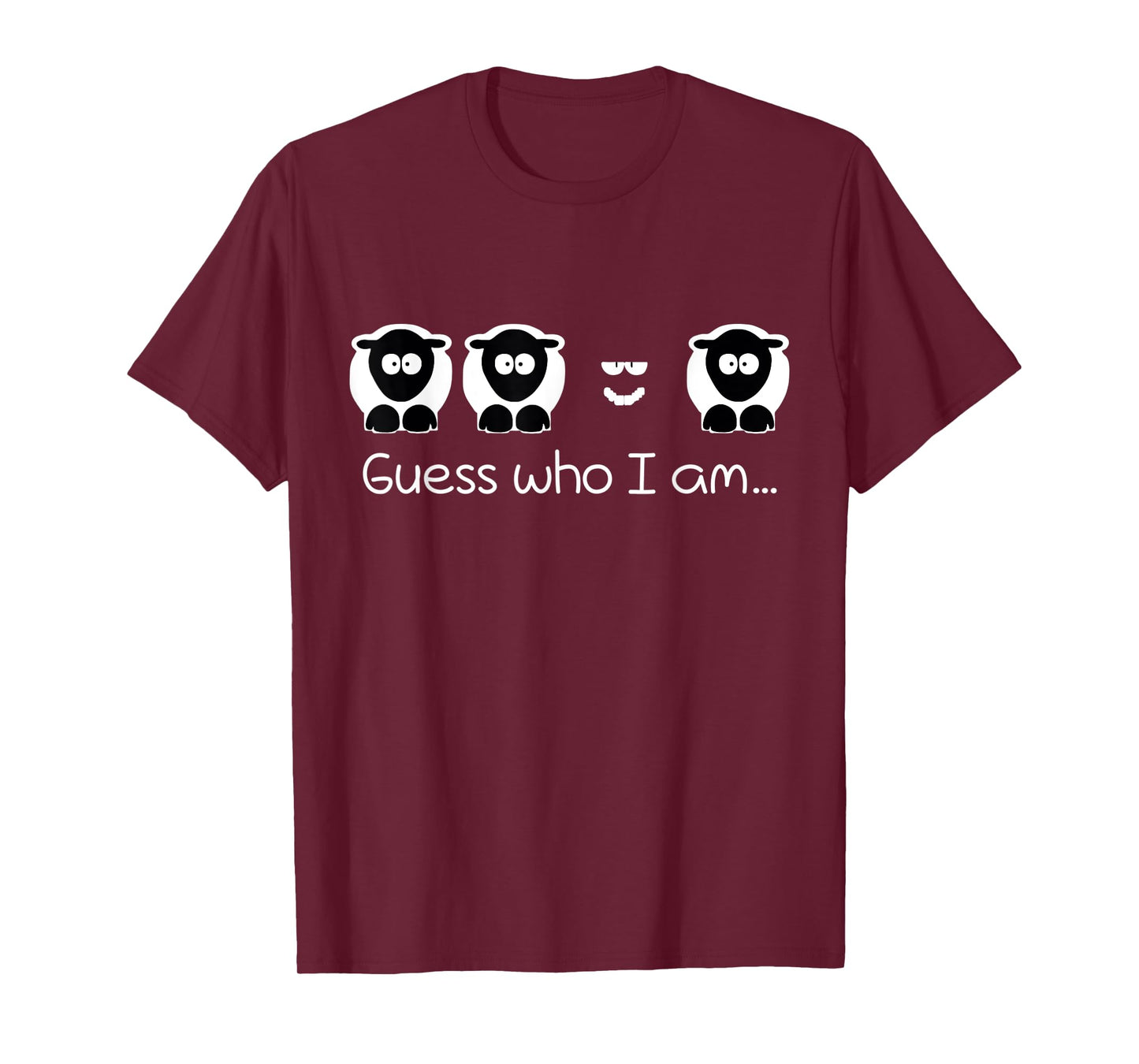 Black Sheep Animals Farm In Family Meeting Guess Who I Am T-Shirt