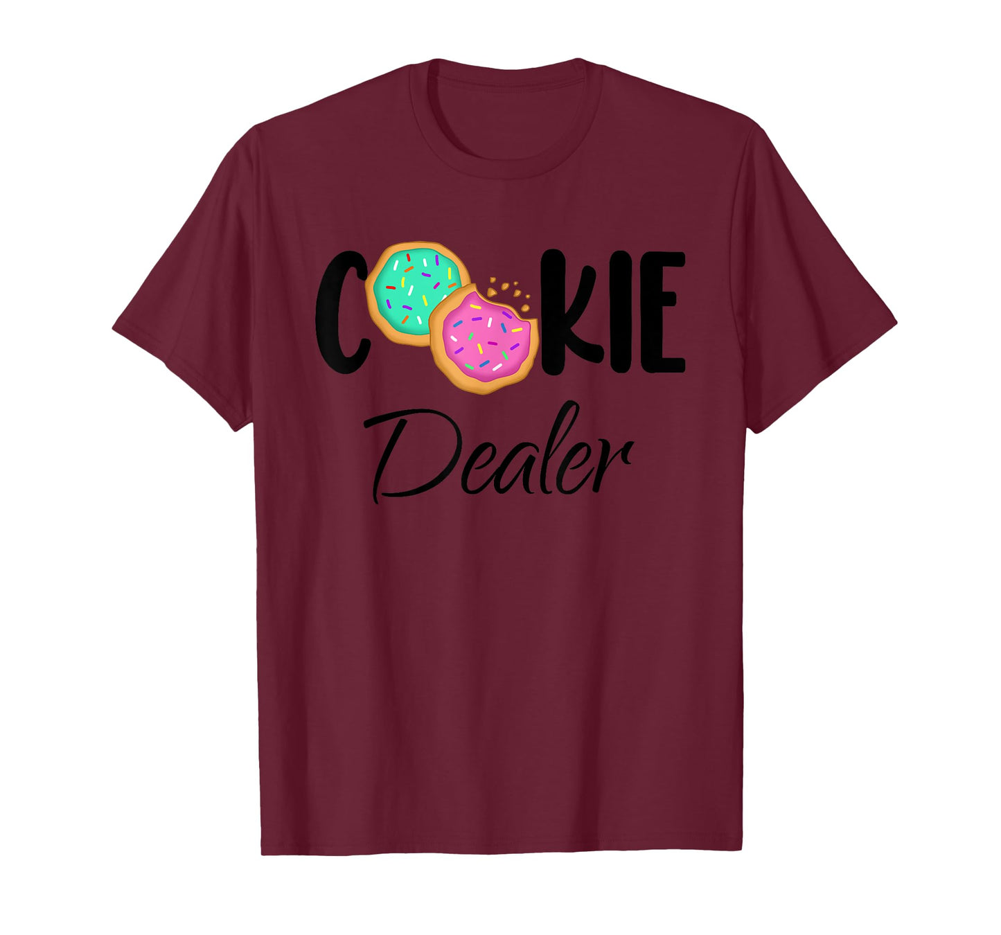 Cookie Dealer Fun Sweet Treats Cookie Baker Cookie Pink Teal T-Shirt