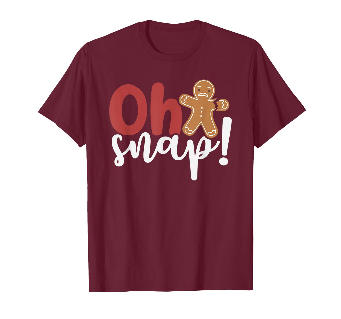 Oh Snap Christmas Ginger Bread Man Broken Arm T-Shirt