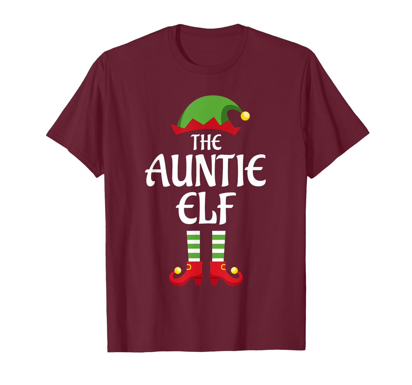 Auntie Elf Family Matching Group Christmas Aunt T-Shirt