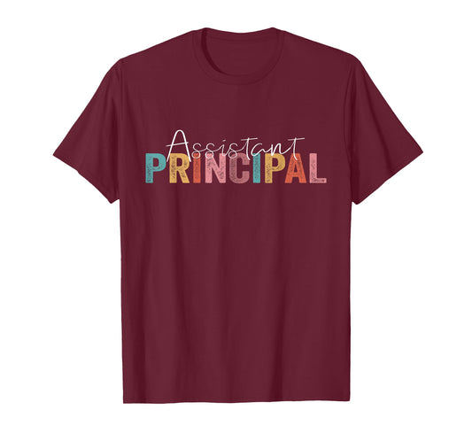 Assistant Principal Funny Job Title School Worker Vintage T-Shirt