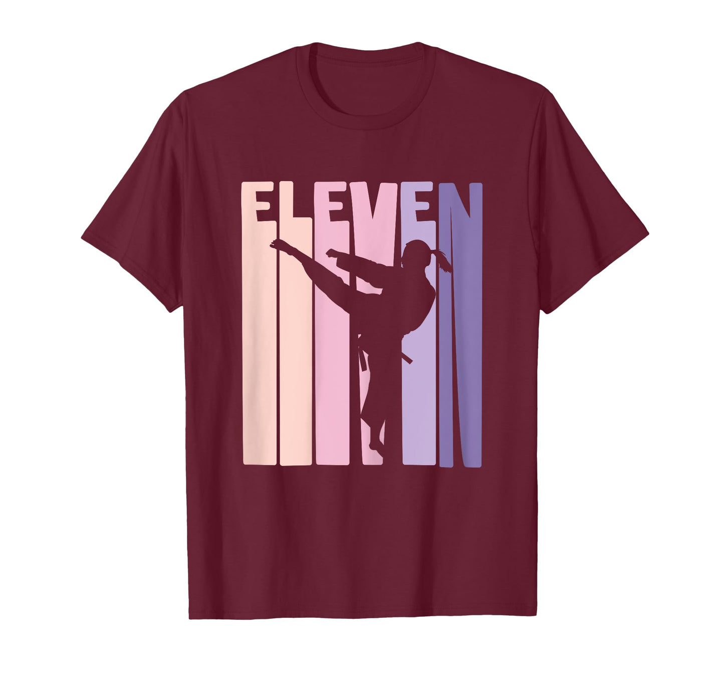 11th Birthday Gift Karate Retro Taekwondo Martial Arts Girls T-Shirt