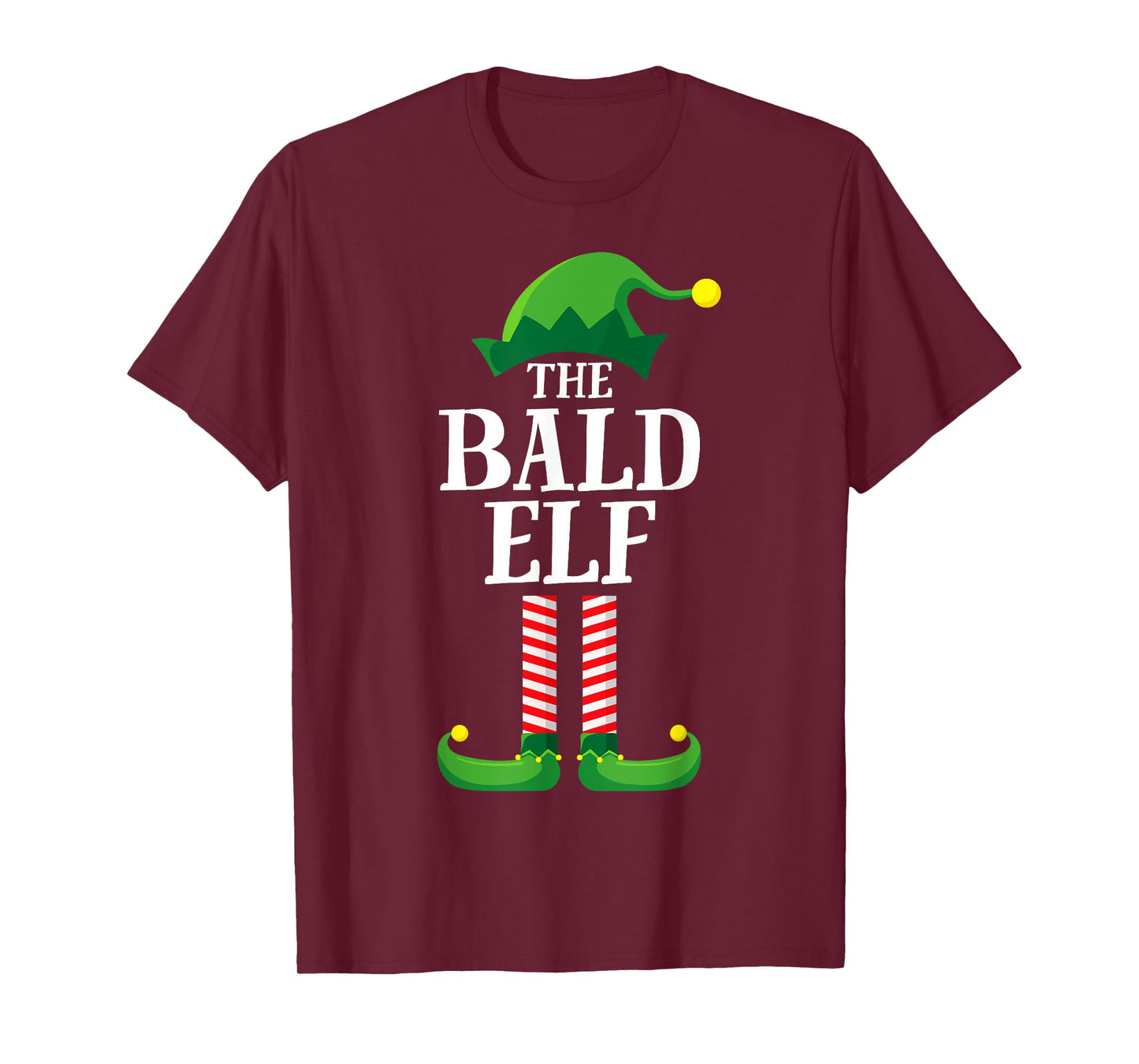 Bald Elf Matching Family Group Christmas Party Pyjamas T-Shirt